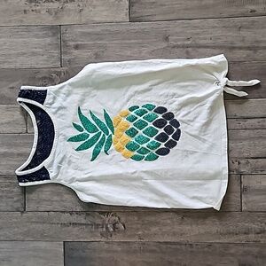 Justice Girls Sequin Glitter Lace Pineapple Tank Top - Size 14/16